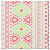 Tissu Corail Rouge rose Lime Vert Aztec Zigzag Motif (Fermer)