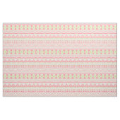 Tissu Corail Rouge rose Lime Vert Aztec Zigzag Motif (Fat Quarter)