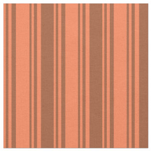 Tissu Corail & Sienna Coloured Linked/Striped Motif