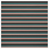 Tissu Corail, Turquoise, Rouge foncé, Turquoise et noir (Échantillon)