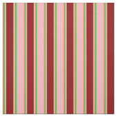 Tissu Corail, Vert, Rose clair, Rouge foncé & Crème à la (Échantillon)