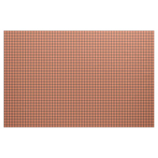Tissu Coral Brown Checker Argyle Pattern (Yard)