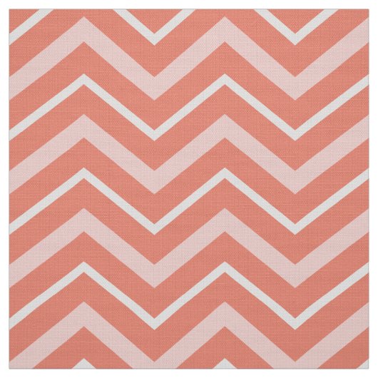 Tissu Coral Chevron Upholstery Fabric (Échantillon)