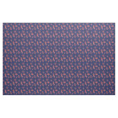Tissu Coral Peach et Navy Blue Patterned (Yard)