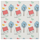 Tissu Corazones de Casita (Échantillon)