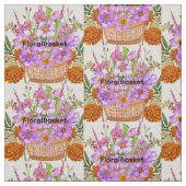 Tissu Corbeille Florale (Échantillon)