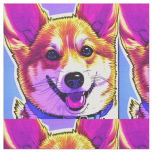 Tissu Corgi, couleurs vives et audacieuses