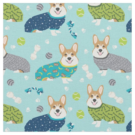 Tissu corgi dans les pjs (Fermer)