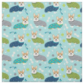 Tissu corgi dans les pjs (Échantillon)