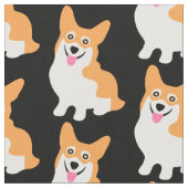 Tissu Corgis mignons par la cour (Fermer)