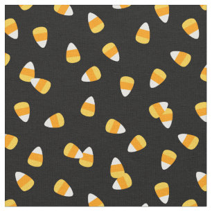 Tissu Corne de bonbons sur noir