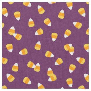 Tissu Corne de bonbons sur pourpre