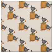 Tissu Corneilles de Prim et Citrouilles (Échantillon)