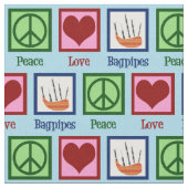 Tissu Cornemuses d'amour de paix (Fermer)