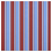 Tissu Cornouailles Bleues, Maroon & Blancs (Échantillon)
