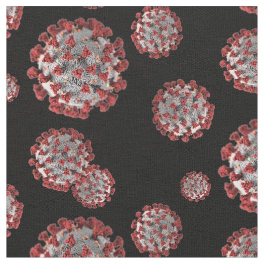 Tissu coronavirus coronavirus pathogène vif motif contin (Fermer)