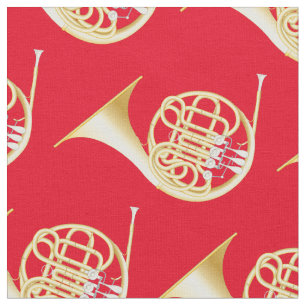 Tissu Cors de chasse Musique Musicien Décoration de sall