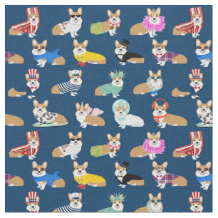Tissu costumes de corgi marine