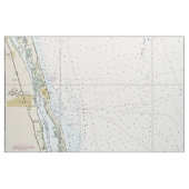 Tissu Côte Est Floride ⚓ Carte Nautique Authentic (Fat Quarter)