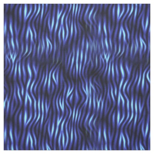 Tissu Coton bleu Tiger Stripes (Échantillon)