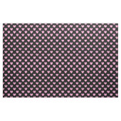 Tissu Coton Candy Pink coeurs de polka sur noir (Yard)