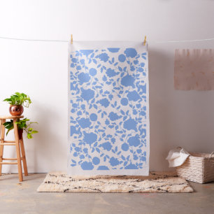 Tissu Coton de toile florale Vintage Delft