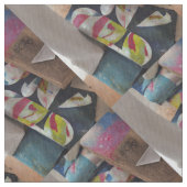 Tissu Coton en bois et graffiti (fermé)