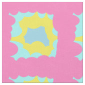 Tissu coton multimotif rose et jaune pâle (Fermer)