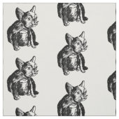 Tissu Coton peigné par coutume de chiot de bouledogue (Échantillon)