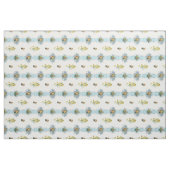 Tissu Cottage Chic Roses Jaunes et Rubans Bleus (Fat Quarter)
