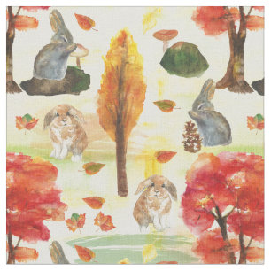 Tissu Couleur d'eau du lapin de bois