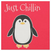 Tissu Couleur et texte faits sur commande de pingouin de (Fermer)