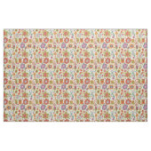 Tissu Couleur florale et hibou (Fat Quarter)