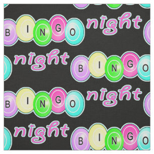 Tissu Couleurs au néon de boules de bingo-test de nuit
