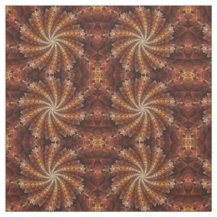 Tissu Couleurs chaudes, Trippy Moderne Motif d'art fract