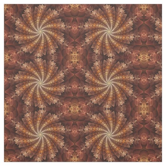 Tissu Couleurs chaudes, Trippy Moderne Motif d'art fract (Échantillon)