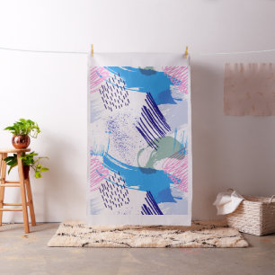 Tissu Couleurs colorées motif abstrait brushstrokes
