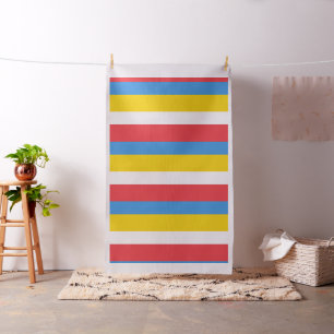 Tissu Couleurs de drapeau rayé d'Aruba