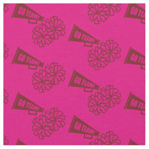 Tissu Couleurs de l'école de pom-pom girl Maroon et rose