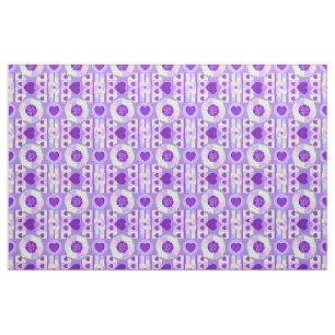 Tissu Couleurs pastel & coeurs violets battre
