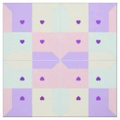 Tissu Couleurs pastel & coeurs violets battre (Échantillon)