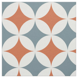 Tissu Couleurs rétro Mi-Siècle Cercles modernes
