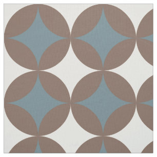 Tissu Couleurs rétro Mi-Siècle Cercles modernes