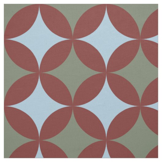 Tissu Couleurs rétro Mi-Siècle Cercles modernes (Échantillon)