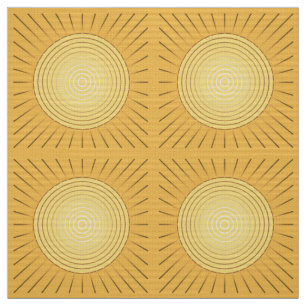 Tissu Coup de soleil géométrique moderne - Or de mouta