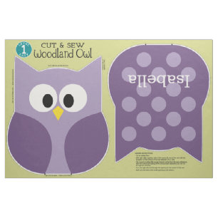 Tissu Coupe et coudre Chouette de bois farcie Animal Nom
