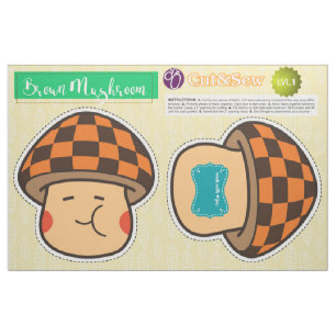 Tissu Couper et coudre le champignon Brown - Projet do-i