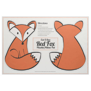 Tissu Couper et coudre Red Fox Plushie - Coussin Pal
