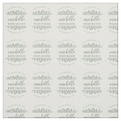 Tissu Couper Et Couper | Sage Green Botanique Nom artisa (Échantillon)