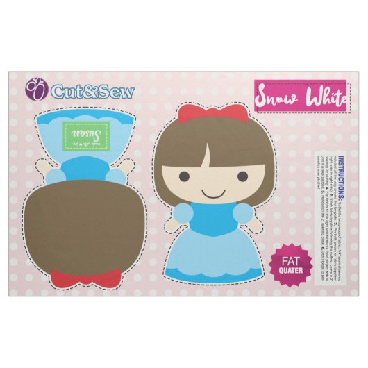 Tissu Coupez et cousez le blanc de neige - projet facile (Fat Quarter)